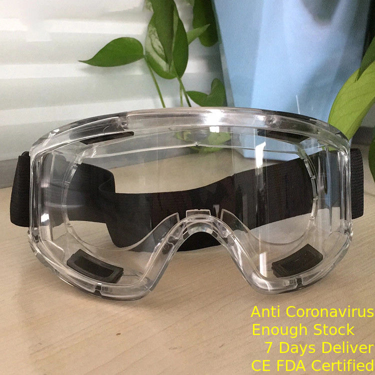 Przezroczyste medyczne okulary ochronne Obiektyw PC Regulowany zawór odporny na kurz dostawca