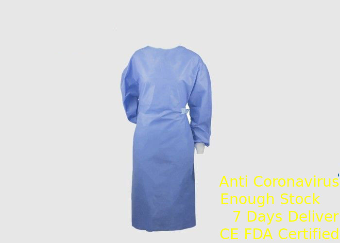Niebieska jednorazowa suknia chirurgiczna Antybakteryjna Rozmiar 120 * 140 cm Certyfikat ISO dostawca