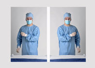 Antystatyczne niebieskie fartuchy izolacyjne, sterylne fartuchy chirurgiczne Dziane / bawełniane mankiety dostawca